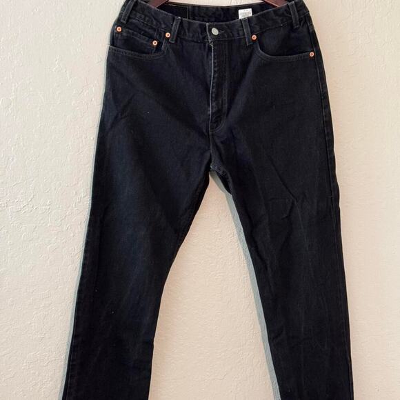 vintage Black Levi's 505 regular fit denim jeans 36 - Picture 2 of 5
